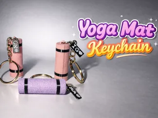 Yoga Mat Keychain
