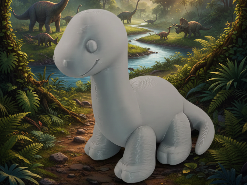 Bébé Bronto texturé – Le long cou tout doux