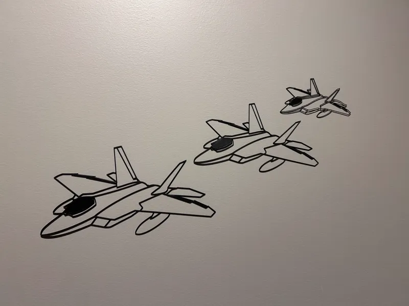 F22 Raptor |  Wireframe Wall Art 