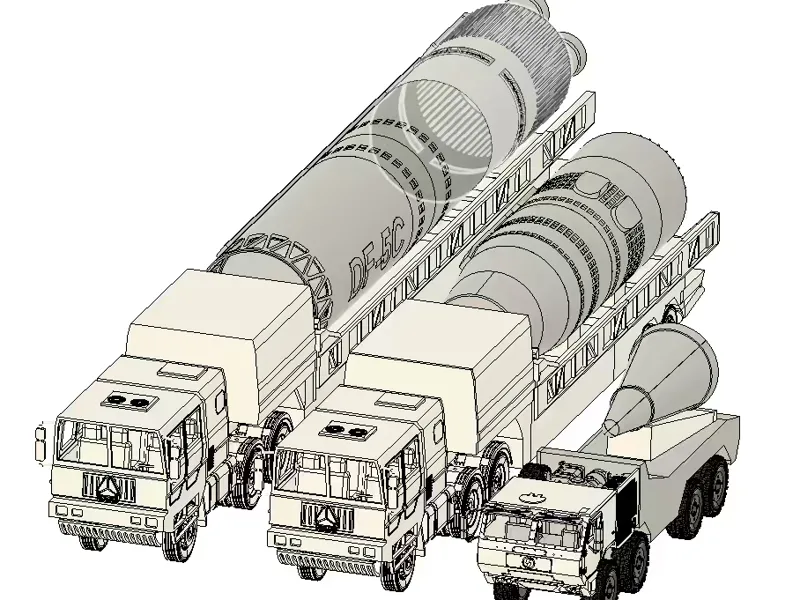 DF-5C 导弹运输装载车形态