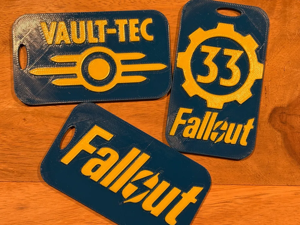 Fallout Luggage Tags - Free 3D Print Model - MakerWorld