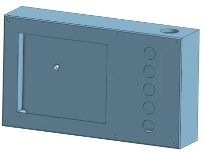 Panelview 800 enclosure with alarm + buttons