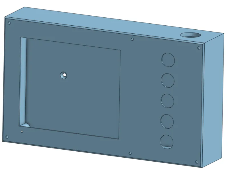 Panelview 800 enclosure with alarm + buttons