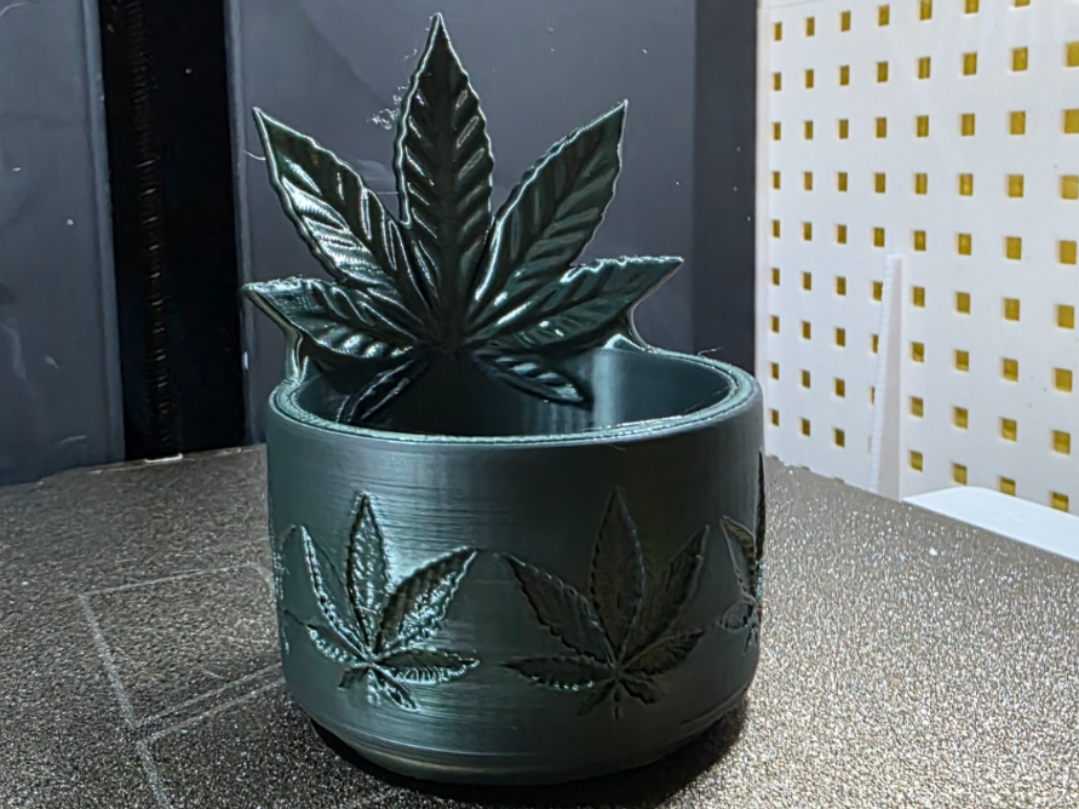 weed plant pot