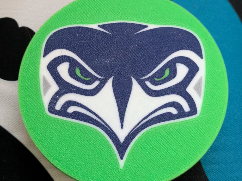 Seattle Seahawks Alternate Logo Coaster - Free 3D Print Model - MakerWorld