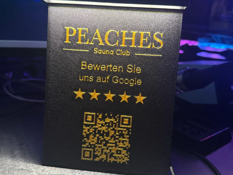 LED Google Bewertungsschild mit QR-Code