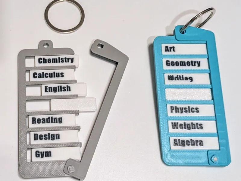 Class Schedule Keychain