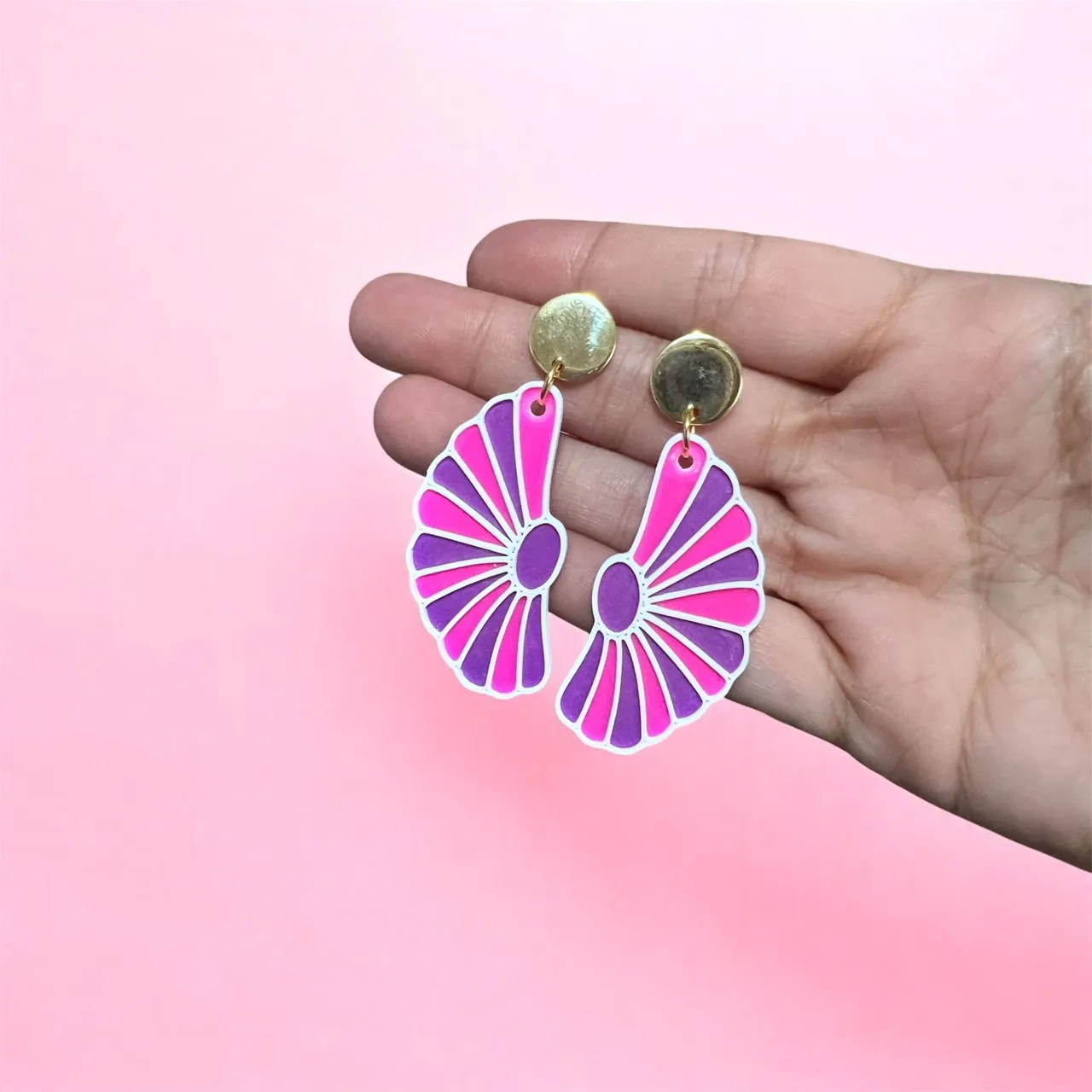 Pendientes media flor view 2