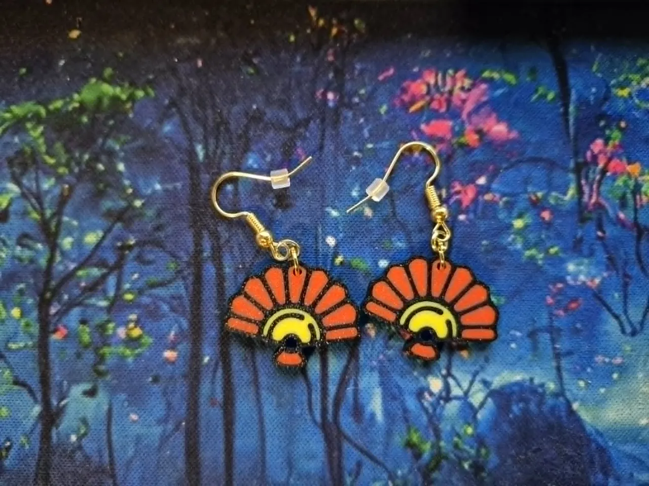 Shan Earrings (Chinese Hand Fans) view 2