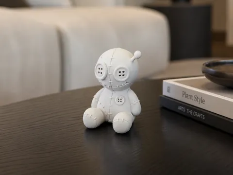Modelo para impresión 3D: Voodoopuppe "Knopfgrins" mit Nahtgesicht — referencia de MakerWorld