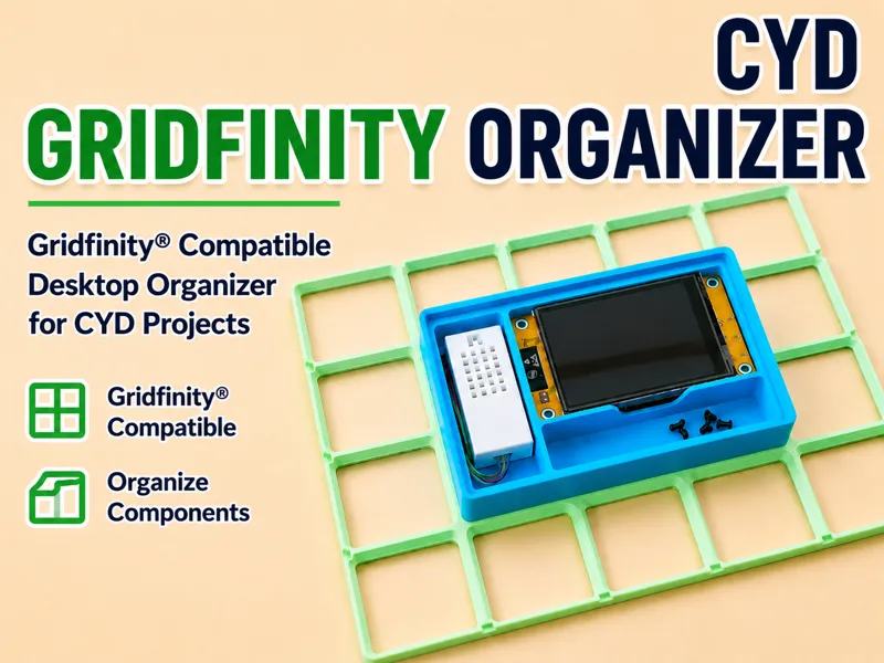 CYD 2.8" Gridfinity Desk Organizer