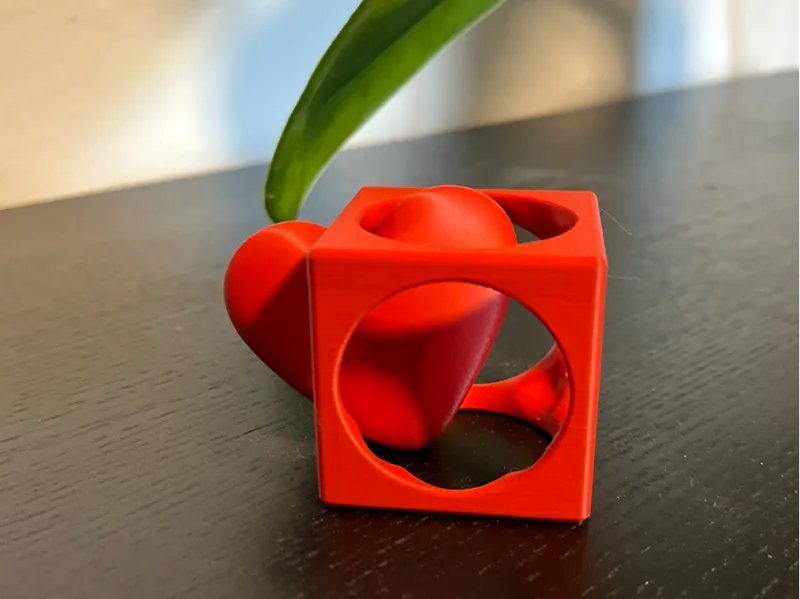 impossible cube (Heart in a Cube) fidget toy