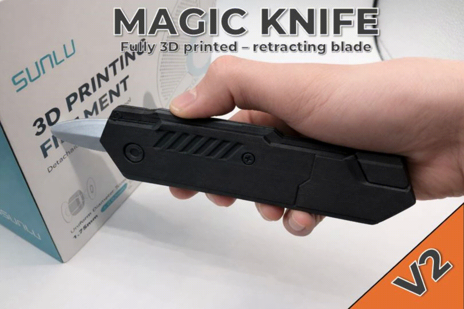 Retractable Fake Knife – 100% 3D Printed Prank