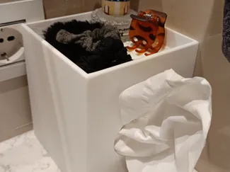 Tissue Box Cover With Top Shelf