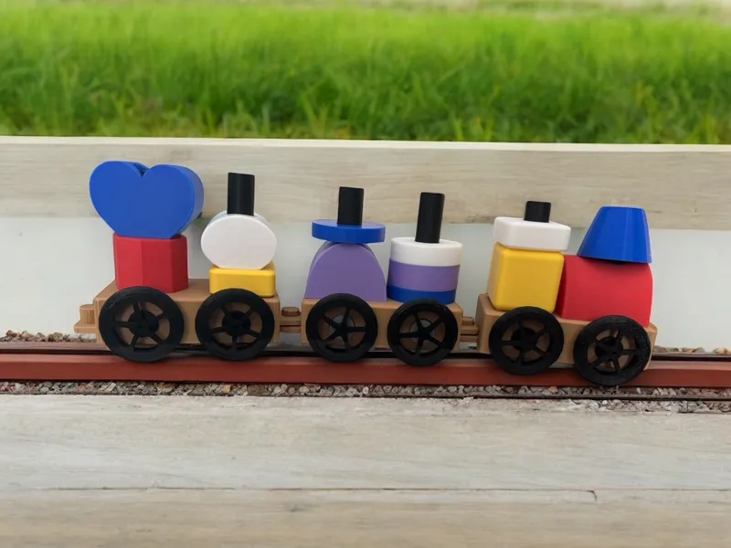 The Train puzzle made by a child for a child.