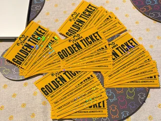 Smaller Wonka Golden Ticket 5 on an X1 print bed