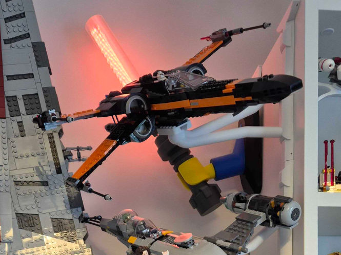 Ikea Billy Bookcase Legos Star Wars Ship Display