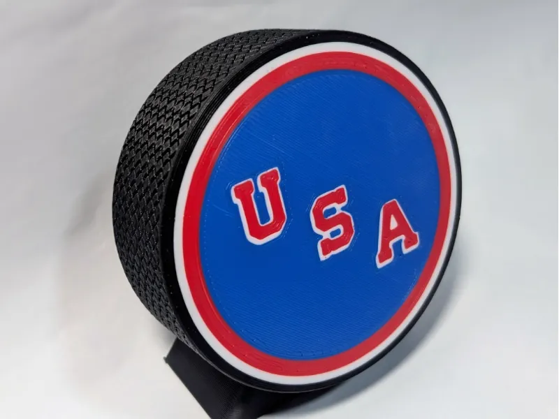 2026 Team USA Olympic Hockey Puck - Jersey Edition