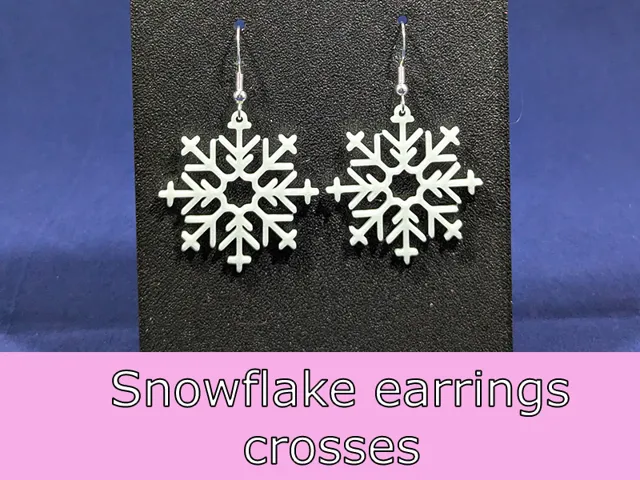 Snowflake earrings - crosses
