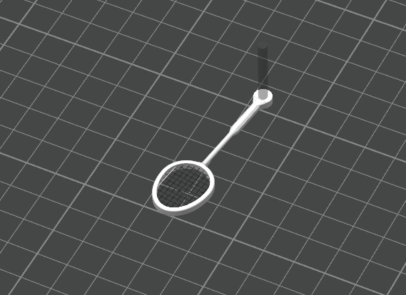 Miniatura 2 do modelo 3D 羽毛球拍