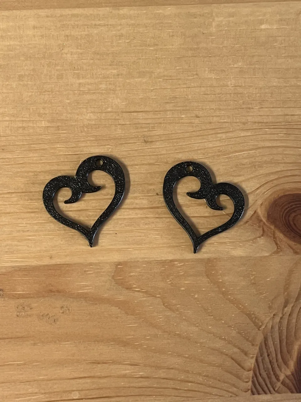 heart earrings view 2