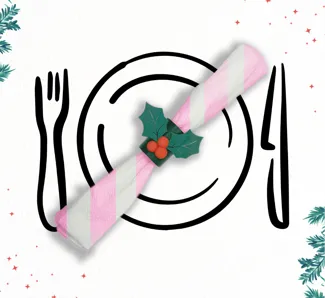 Christmas napkin ring mistletoe