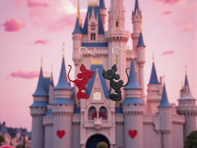 Mickey and Minnie mouse love earrings