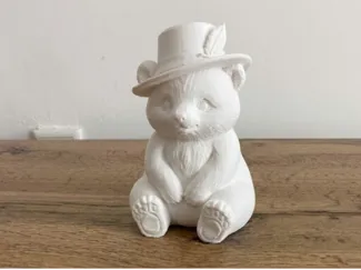 Bear in a Hat - Cute Decorative Figurine
