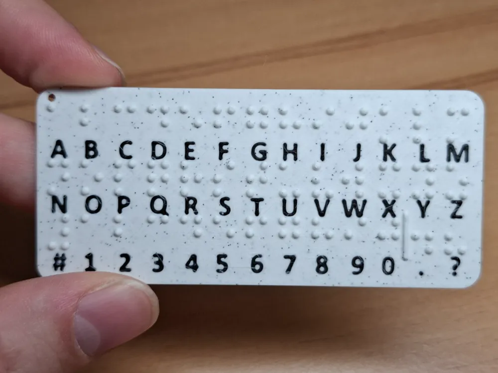 Braille Card - Free 3D Print Model - MakerWorld