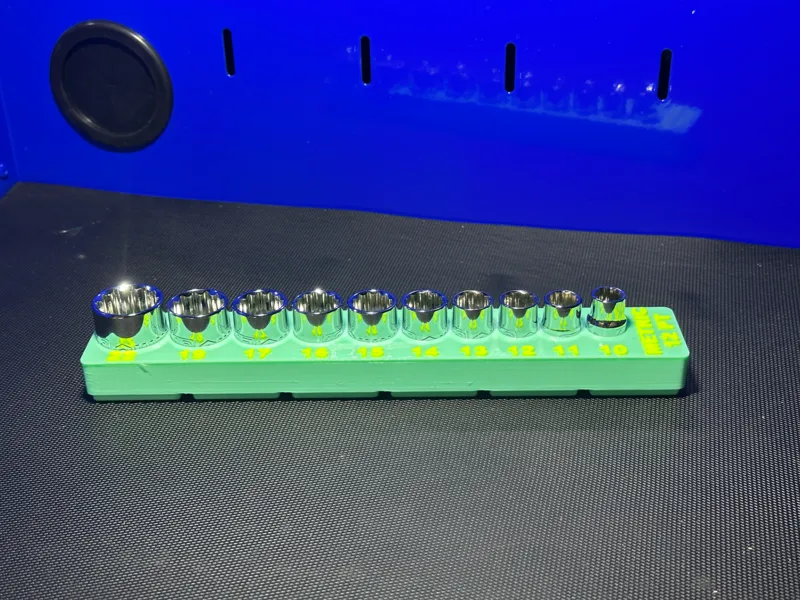 Gridfinity Quinn METRIC 3/8" 12 point Socket Tray