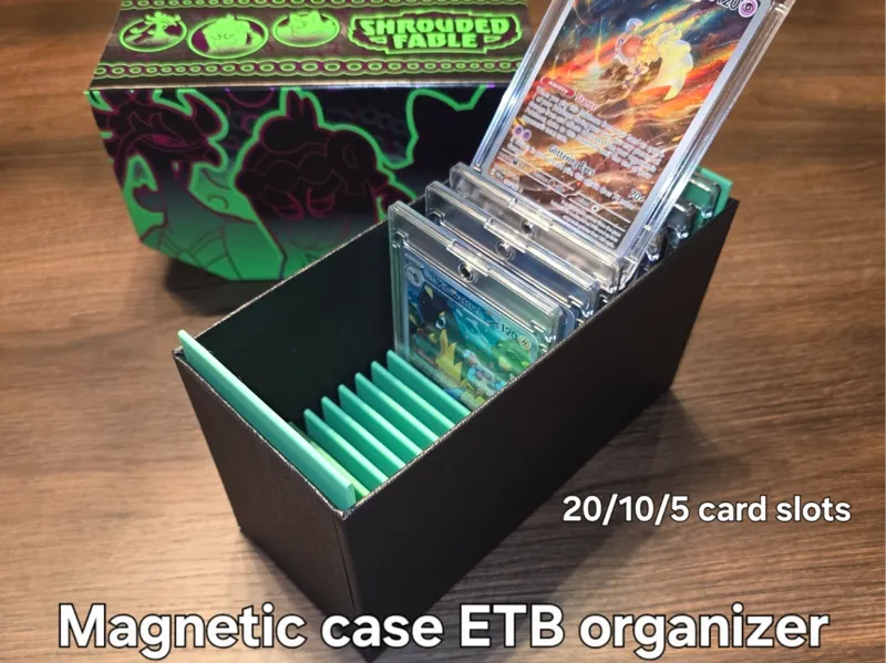Pokemon ETB magnetic card case organizer