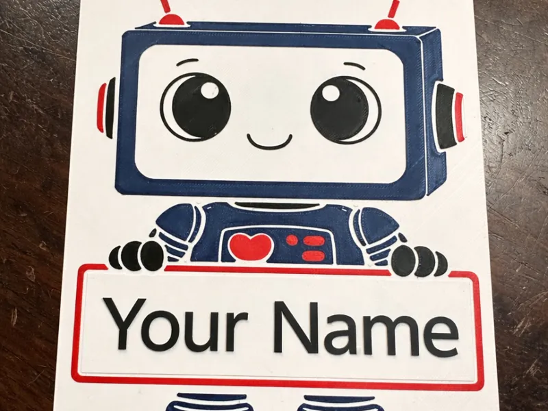 Roboter Türschild