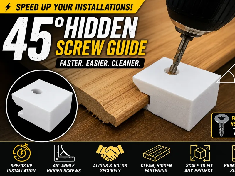 Hidden 45° Screw Guide for Cedar Planks
