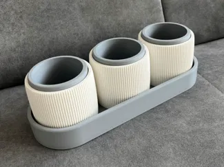 Mini-Blumentopf Set „Modern Curve“
