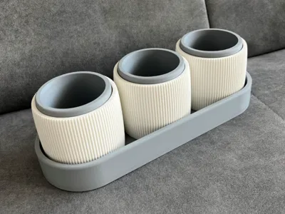 Mini-Planter Set “Modern Curve”
