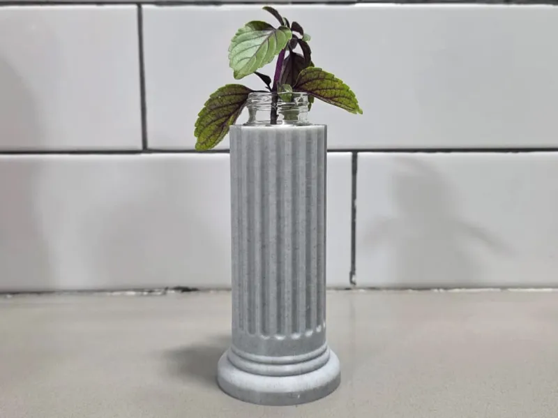 tall unbroken roman pillar propagation vial base
