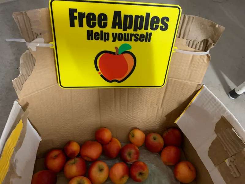 Free Apples Sign