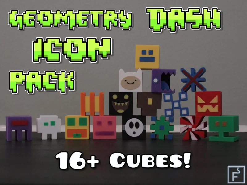Geometry Dash Icon Pack | 16+ cubes