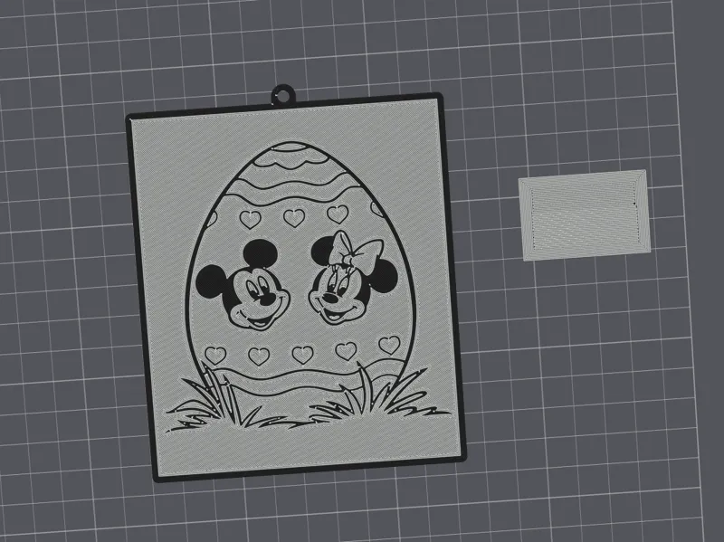 Quadretto pasquale di minnie e topolino