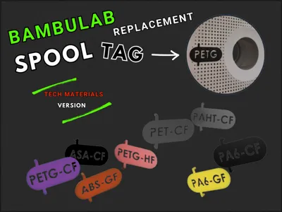 Bambulab reusable spool tags. Tech version