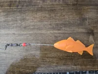 Porte-clés flottant poisson tambour rouge — photo 3