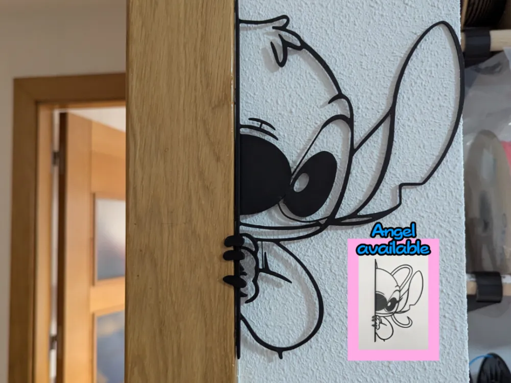 Stitch Vertical Wall Door Art - Art - PLA - 3D printed product - фото 2