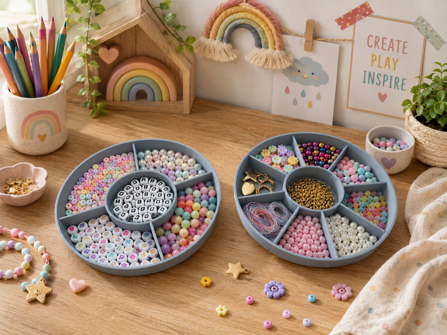 Kids Bead Sorting Tray