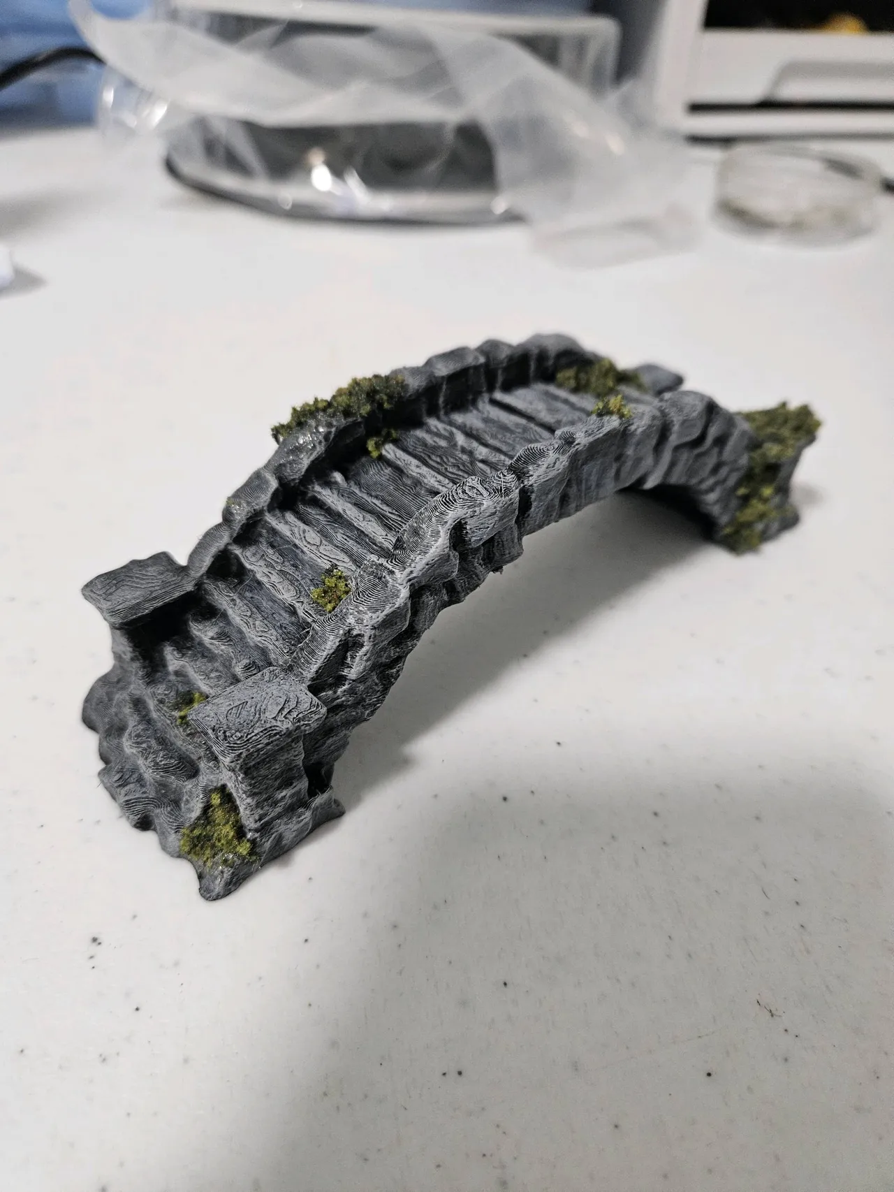 Ancient stone bridge for tabletop wargaming view 3