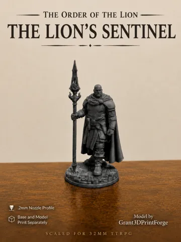 Figura decorativa: The Lion's Sentinal - D&D Miniature — vista de referencia 2