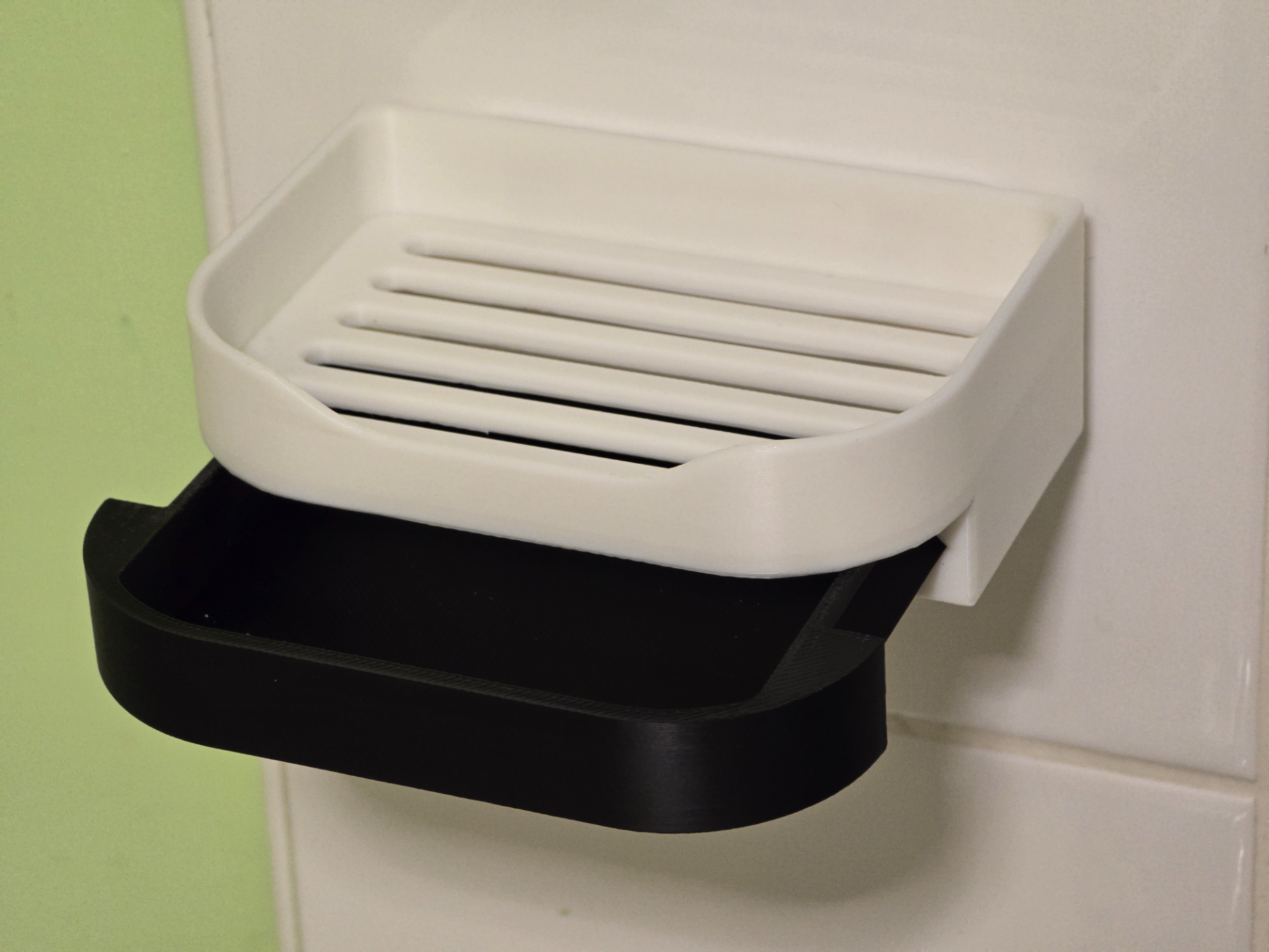 Wall-Mounted Soap Tray with Drawer - Detachable