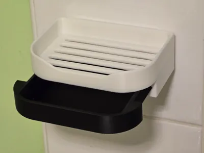 Wall-Mounted Soap Tray with Drawer - Detachable
