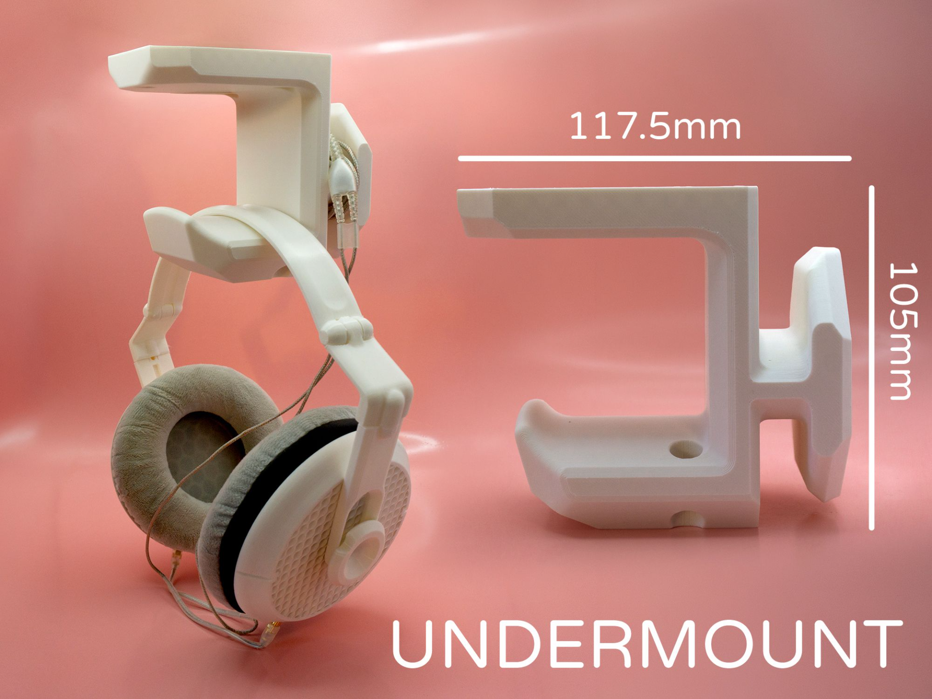 Under-Desk Headset Hook Cable by Pork3D.com
