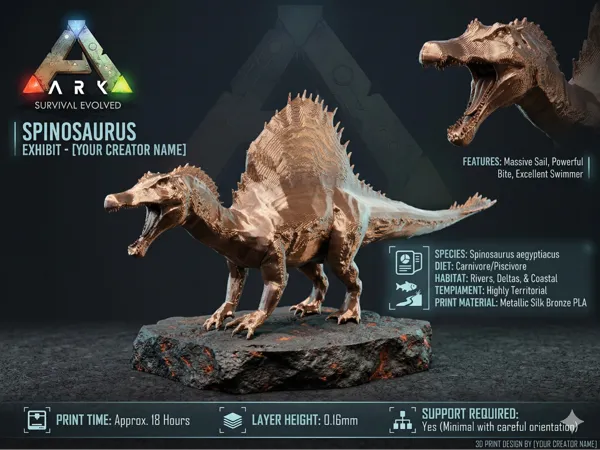 Spinosaurus ARK - figurine de présentation
