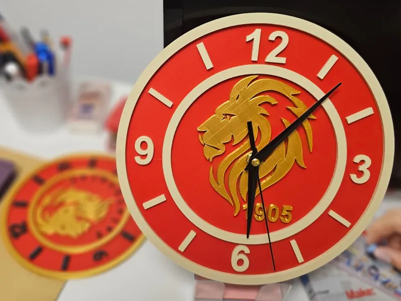 Lion Wall Clock – Galatasaray Inspired 3D Design